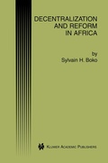 Cover: Decentralization and Reform in Africa - Springer