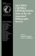 Cover: Multiple Criteria Optimization - Kluwer Academic Publishers