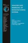 Cover: Analysis and Modeling of Manufacturing Systems - Kluwer Academic Publishers