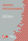 Cover: Generic Programming - Kluwer Academic Publishers