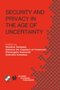 Cover: Security and Privacy in the Age of Uncertainty - Kluwer Academic Publishers
