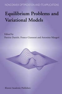 Enlarge image Cover: Equilibrium Problems and Variational Models - Kluwer Academic Publishers
