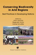 Cover: Conserving Biodiversity in Arid Regions - Springer