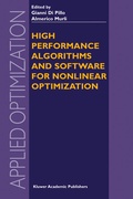 Cover: High Performance Algorithms and Software for Nonlinear Optimization - Kluwer Academic Publishers