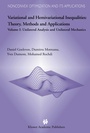 Cover: Variational and Hemivariational Inequalities Theory, Methods and Applications - Kluwer Academic Publishers