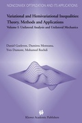 Cover: Variational and Hemivariational Inequalities Theory, Methods and Applications - Kluwer Academic Publishers