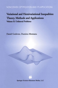 Abbildung von: Variational and Hemivariational Inequalities - Theory, Methods and Applications - Springer