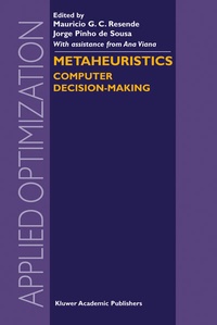 Enlarge image Cover: Metaheuristics - Kluwer Academic Publishers