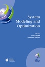 Cover: System Modeling and Optimization - Springer
