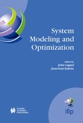 Cover: System Modeling and Optimization - Springer
