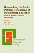 Cover: Researching the Socio-Political Dimensions of Mathematics Education - Springer