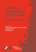 Cover: Data and Applications Security XVII - Springer