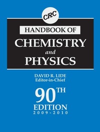 Enlarge image Cover: CRC Handbook of Chemistry and Physics, 90th Edition - CRC Press