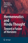 Cover: Hermeneutics and Hindu Thought: Toward a Fusion of Horizons - Springer