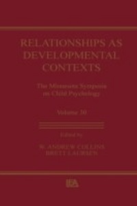 Enlarge image Cover: Relationships as Developmental Contexts - Psychology Press