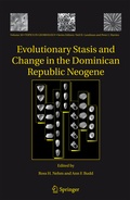 Cover: Evolutionary Stasis and Change in the Dominican Republic Neogene - Springer