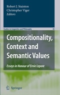 Cover: Compositionality, Context and Semantic Values - Springer