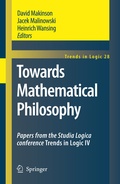 Cover: Towards Mathematical Philosophy - Springer