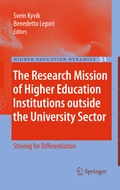 Cover: The Research Mission of Higher Education Institutions outside the University Sector - Springer
