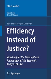 Enlarge image Cover: Efficiency Instead of Justice? - Springer