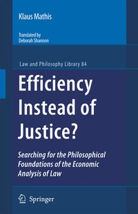Enlarge image Cover: Efficiency Instead of Justice? - Springer