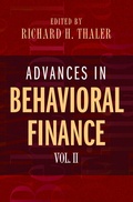 Cover: Advances in Behavioral Finance, Volume II - Princeton University Press
