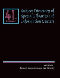 Enlarge image Cover: Subject Directory of Special Libraries and Information Centers - Gale Cengage