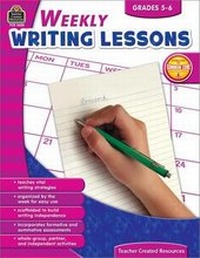 Enlarge image Cover: Weekly Writing Lessons Grades 5-6 - TEACHER CREATED RESOURCES