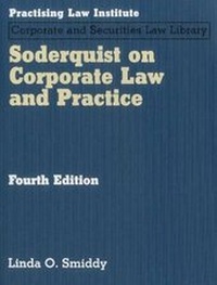 Abbildung von: Soderquist on Corporate Law and Practice - Practising Law Institute