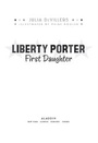 Cover: Liberty Porter First Daughter - Aladdin