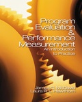 Cover: Program Evaluation and Performance Measurement - SAGE Publications Inc