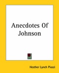 Cover: Anecdotes Of Johnson - Kessinger Publishing Co