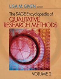Enlarge image Cover: The SAGE Encyclopedia of Qualitative Research Methods - SAGE Publications Inc