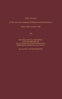 Enlarge image Cover: Politics, Social Networks, and the History of Mass Communications Research: Rereading Personal Influence - SAGE Publications Inc