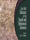 Cover: The SAGE Glossary of the Social and Behavioral Sciences - SAGE Publications Inc