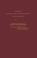 Cover: Advancing Research on Minority Entrepreneurship - SAGE Publications Inc
