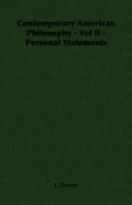 Cover: Contemporary American Philosophy - Vol Ii - Personal Statements - Read Books