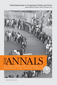 Enlarge image Cover: Field Experiments in Comparative Politics and Policy - SAGE Publications Inc