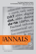 Cover: The Federal Statistical System: Its Vulnerability Matters More Than You Think - SAGE Publications Inc