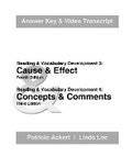 Cover: Cause & Effect/Concepts & Comments: Answer Key and Video Transcripts - Language Teaching Publications