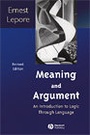 Cover: Meaning and Argument - Blackwell Publishers