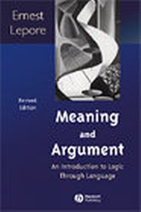 Enlarge image Cover: Meaning and Argument - Blackwell Publishers