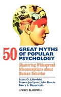 Cover: 50 Great Myths of Popular Psychology - Wiley