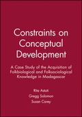 Cover: Constraints on Conceptual Development - Wiley