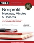 Cover: Nonprofit Meetings, Minutes & Records - NOLO