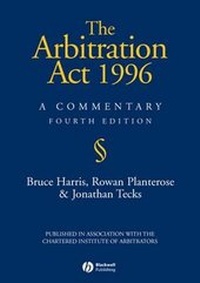 Abbildung von: The Arbitration Act 1996 - Wiley-Blackwell