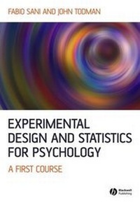 Enlarge image Cover: Experimental Design and Statistics for Psychology - Wiley-Blackwell
