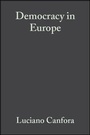 Cover: Democracy in Europe - Wiley-Blackwell