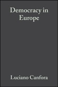 Cover: Democracy in Europe - Wiley-Blackwell