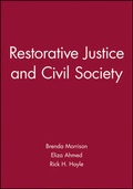 Cover: Restorative Justice and Civil Society - Wiley